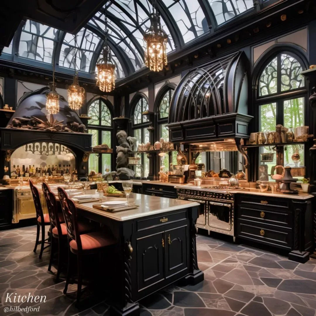 10774 gothic kitchen antique furnishings