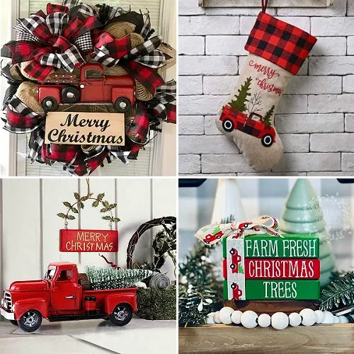 10857 christmas truck decor kitchen 3