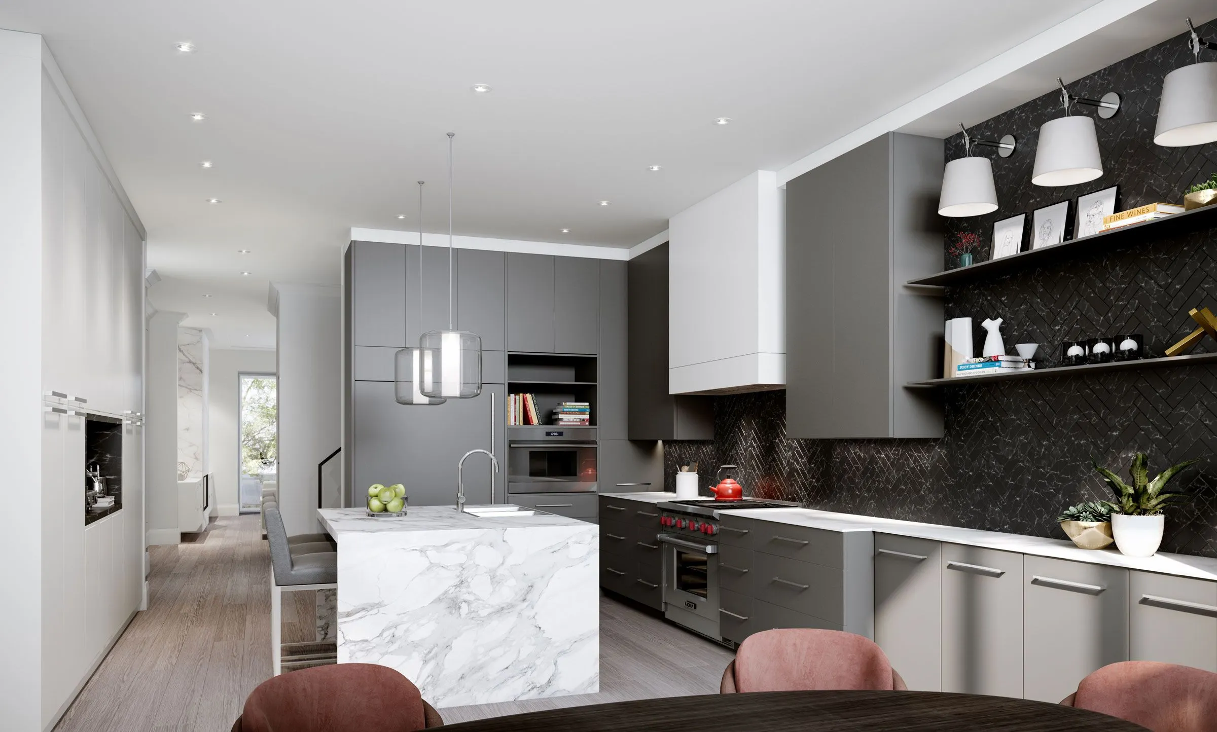 10933 black marble kitchen flooring