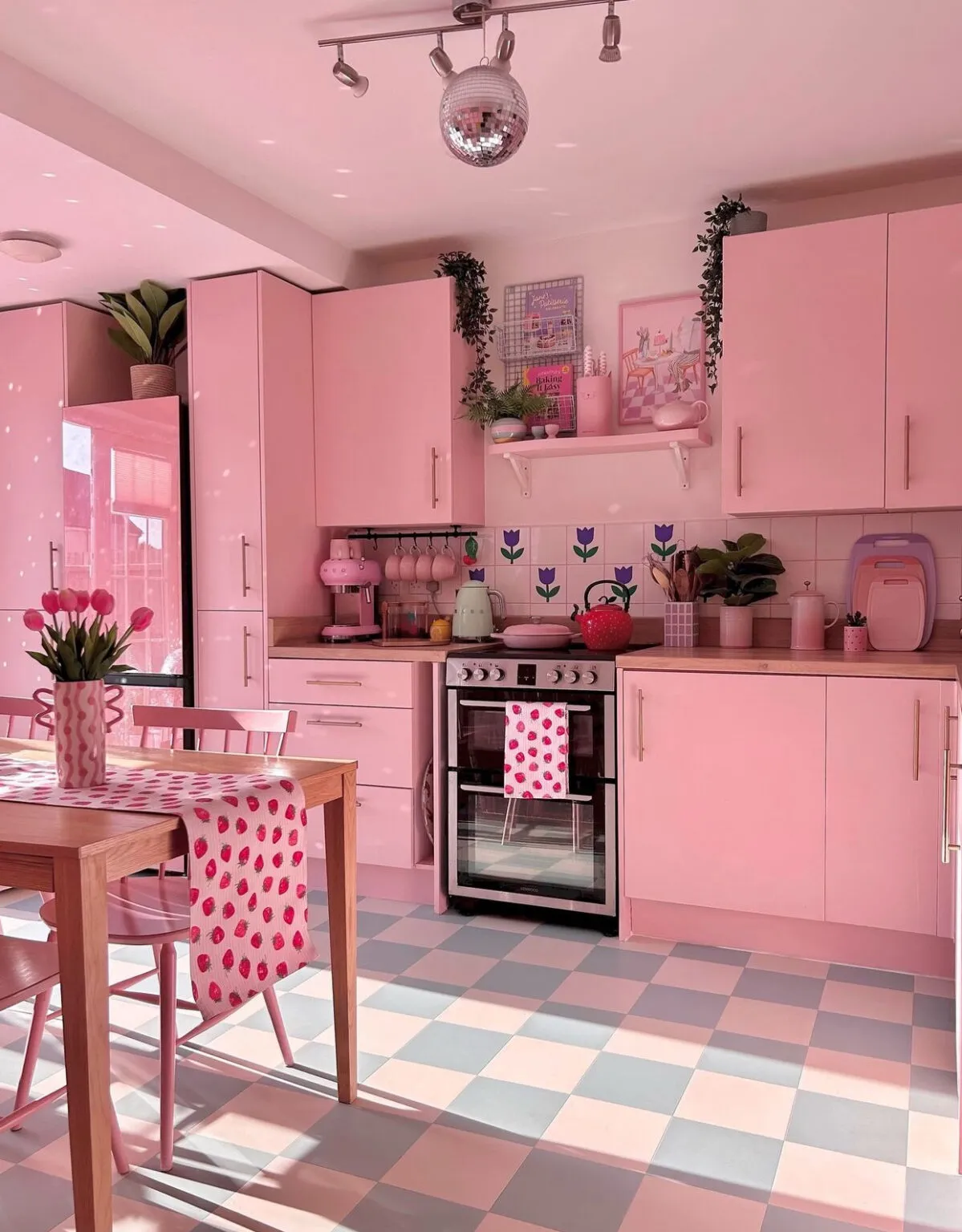 11018 pink kitchen accessories